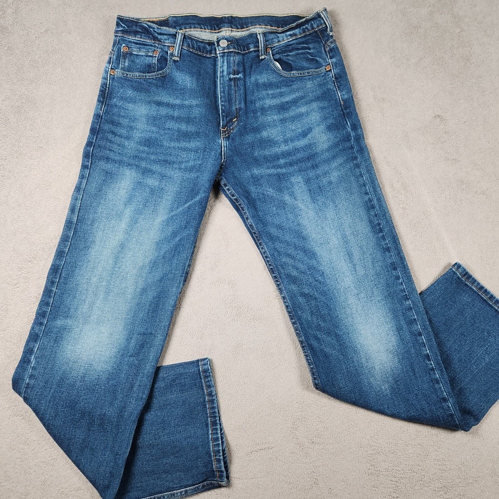 Levis 569 Loose Straight Jeans Mens size 34x34 Blue Wash Denim